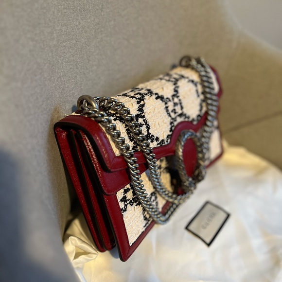 Gucci Dionysus Tweed White/Red/Black Bag - Picture 7 of 8